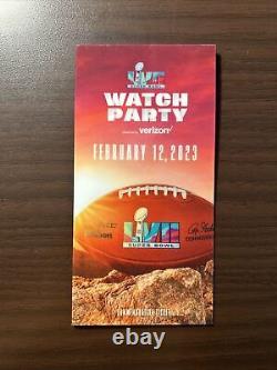 Super Bowl 57 COMMEMORATIVE TICKET NFL WATCH PARTY ARIZONA EAGLES CHIEFS
