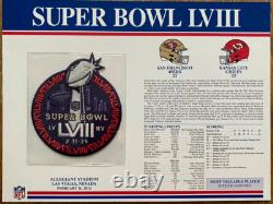 Super Bowl 58 NFL Patch/Stat Panel Off. Collectors Album Panel-Read Description