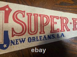 Super Bowl IV (4) Pennant Kansas City Chiefs vs Minnesota Vikings New Orleans
