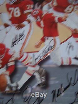 Super Bowl IV Kansas City Chiefs Signed 24x36 Art Print Stram Dawson Ap #ed