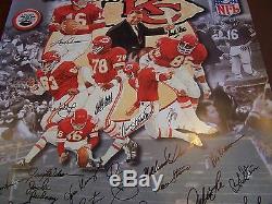 Super Bowl IV Kansas City Chiefs Signed 24x36 Art Print Stram Dawson Ap #ed