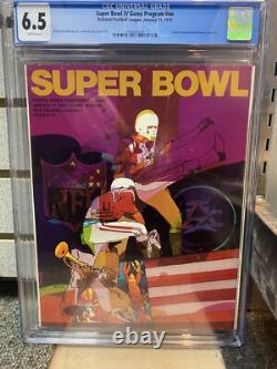 Super Bowl IV Program 1970 Chiefs Vikings Vintage Rare CGC 6.5 Graded