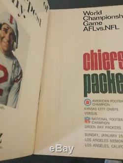 Super Bowl I Program Green Bay Packers vs Kansas City Chiefs- NFL AFL 1967