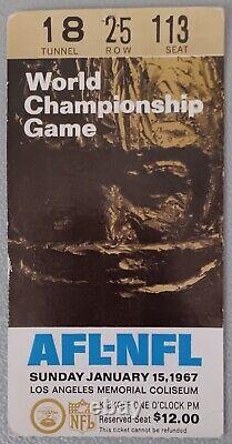 Super Bowl I Ticket, 1967, Packers vs. Chiefs, Gold Variation, Super Rare