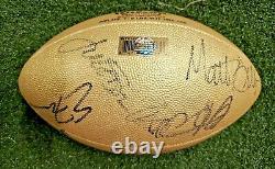 Super Bowl KC Chiefs Team Mahomes Signed Autographed NFL Gold Duke Football COA