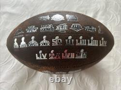 Super Bowl LIX 59 Philadelphia Eagles Chiefs Wilson Throwback Football Full Size