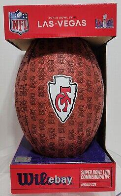 Super Bowl LVIII 58 Limited Edition Kansas City Chiefs Wilson Football- 250 Made