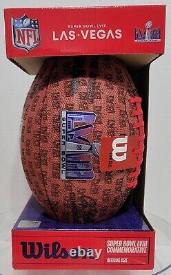 Super Bowl LVIII 58 Limited Edition Kansas City Chiefs Wilson Football- 250 Made