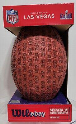 Super Bowl LVIII 58 Limited Edition Kansas City Chiefs Wilson Football- 250 Made
