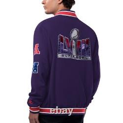 Super Bowl LVIII 58 Starter Full-Snap Purple Varsity Jacket Kansas City Chiefs L