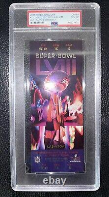Super Bowl LVIII 58 Ticket Chiefs 49ers Mahomes Kelce GEM MINT PSA 10
