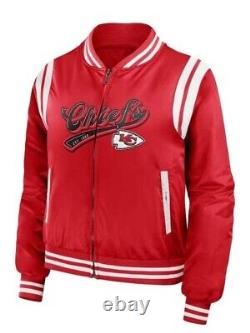Super Bowl LVIII Taylor Swift Chiefs Bomber Full-Zip Jacket Red BEST QUALITY