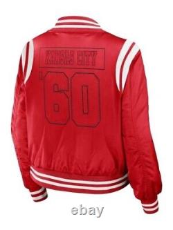 Super Bowl LVIII Taylor Swift Chiefs Bomber Full-Zip Jacket Red BEST QUALITY