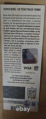 Super Bowl LVII (57) Authentic Game Ticket Signed By NICK BOLTON
