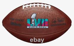 Super Bowl LVII 57 Eagles and Chiefs Official Leather Authentic Game Football