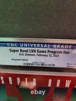 Super Bowl LVII 57 Official CGC Graded 9.4 Holographic Game Program- KC CHIEFS