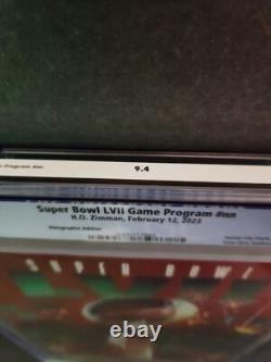 Super Bowl LVII 57 Official CGC Graded 9.4 Holographic Game Program- KC CHIEFS