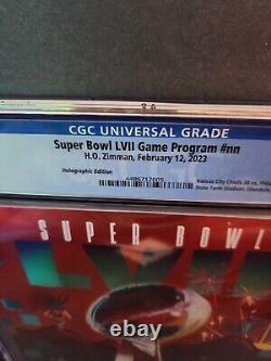 Super Bowl LVII 57 Official CGC Graded 9.6 Holographic Game Program- KC CHIEFS