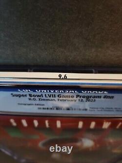 Super Bowl LVII 57 Official CGC Graded 9.6 Holographic Game Program- KC CHIEFS