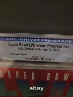 Super Bowl LVII 57 Official CGC Graded 9.6 Holographic Game Program- KC CHIEFS