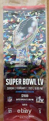 Super Bowl LV 2021 Ticket, Tampa Bay Buccaneers Vs Kansas City Chiefs. Hologram
