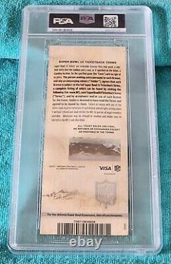 Super Bowl LV Full Ticket Psa 9 Mint Red Var Tampa Bay Bucs Kc Chiefs NFL