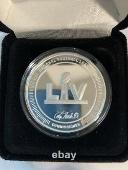 Super Bowl LV NFL 1 oz Silver Flip Coin Buccaneers vs. Chiefs Low Mintage 2020