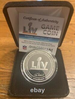 Super Bowl LV NFL 1 oz Silver Flip Coin Buccaneers vs. Chiefs (Low mintage)