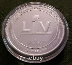 Super Bowl LV NFL. 999 1 oz Silver Flip Coin Buccaneers vs. Chiefs Large (39mm)