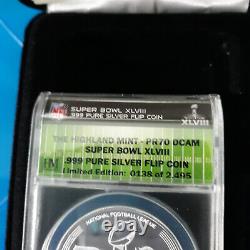 Super Bowl Official Authenticated XLVIII 2014 Game Flip Coin Seahawks/Broncos