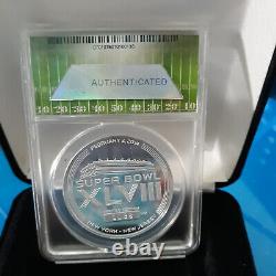 Super Bowl Official Authenticated XLVIII 2014 Game Flip Coin Seahawks/Broncos