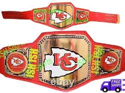 Superbowl Kansas City Chiefs Championship title Leather belt Adult size New 2mm