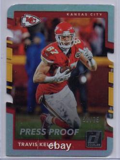 TRAVIS KELCE 2017 Donruss Press Proof Silver Die-Cut /75 Chiefs Super Bowl Swift