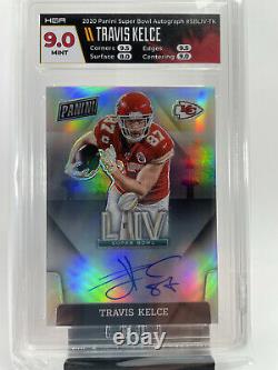 TRAVIS KELCE 2020 Panini Silver Prizm Super Bowl Auto SSP RARE MINT 9 Chiefs