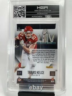 TRAVIS KELCE 2020 Panini Silver Prizm Super Bowl Auto SSP RARE MINT 9 Chiefs