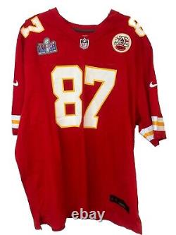 TRAVIS KELCE NIKE KANSAS CITY CHIEFS RED SUPER BOWL LVIII PATCH Jersey L $199