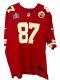 Travis Kelce Nike Kansas City Chiefs Red Super Bowl Lviii Patch Jersey L $199