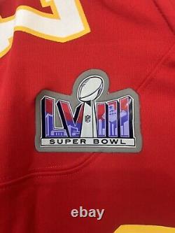 TRAVIS KELCE NIKE KANSAS CITY CHIEFS RED SUPER BOWL LVIII PATCH Jersey L $199