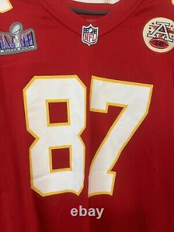 TRAVIS KELCE NIKE KANSAS CITY CHIEFS RED SUPER BOWL LVIII PATCH Jersey L $199