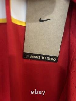 TRAVIS KELCE NIKE KANSAS CITY CHIEFS RED SUPER BOWL LVIII PATCH Jersey L $199