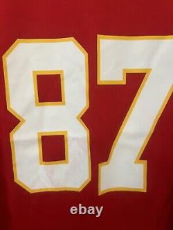 TRAVIS KELCE NIKE KANSAS CITY CHIEFS RED SUPER BOWL LVIII PATCH Jersey L $199