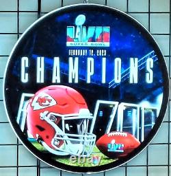 TSA Evergreen LED Lite Round Wall Decor NFL Kansas City Chiefs Super Bowl LVII