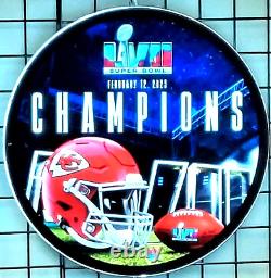 TSA Evergreen LED Lite Round Wall Decor NFL Kansas City Chiefs Super Bowl LVII
