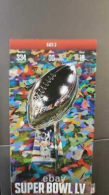 TWO TICKET STUBS SUPER BOWL LV 55 Kansas City Chiefs Tampa Bay Buccaneers 2/7/21