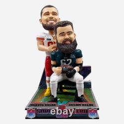 Travis & Jason Kelce Kansas City Chiefs Philadelphia Super Bowl LVII Bobblehead