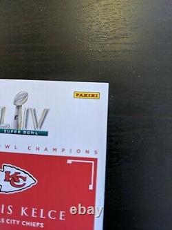 Travis Kelce 2020 Impeccable Super Bowl Champions Auto 4/35 On Card Chiefs