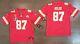 Travis Kelce #87 Chiefs Stitched Home Red F. U. S. E. Sb Lviii Jersey Withc Patch