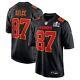 Travis Kelce #87 Kansas City Chiefs Super Bowl Lviii 58 Game Jersey Black Xl