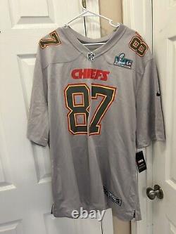 Travis Kelce Chiefs Mens 2XL Super Bowl LVll Game Nike Jersey NEW withtags