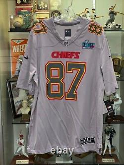 Travis Kelce Chiefs Mens Large Super Bowl LVll Game Nike Jersey NEW withtags